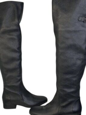 AQUATALIA Leather Knee-High Riding Boots Black Women’s 8